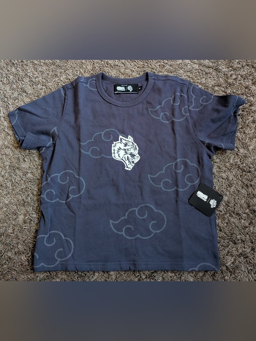 NWT Darc Sport x Naruto Storm Blue Floating Timeless Crop Shirt Women's M